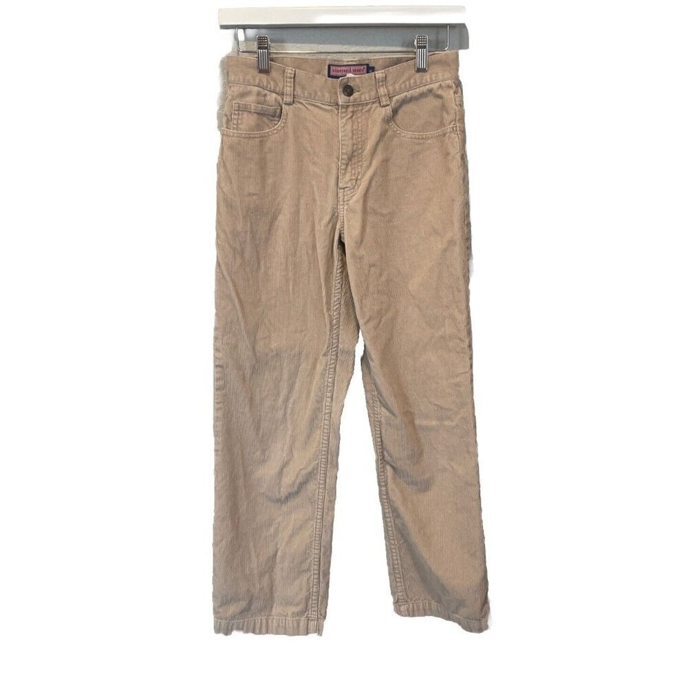 Vineyard Vines Girls' Classic Fit Corduroy Pants Khaki Tan Beige Size 14 Fall